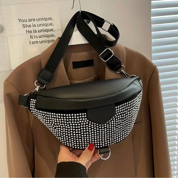 Silver Studded Crossbody Bag - Picture 3 of 11